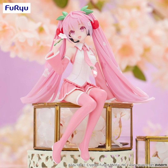 Furyu Hatsune Miku Noodle Stopper Figure 15cm - Sakura Miku 2024 - Plastmasas figūriņa