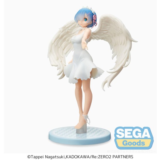 Sega Re:Zero Starting Life in Another World SPM Figure 21cm - Rem Angel - Plastmasas figūriņa