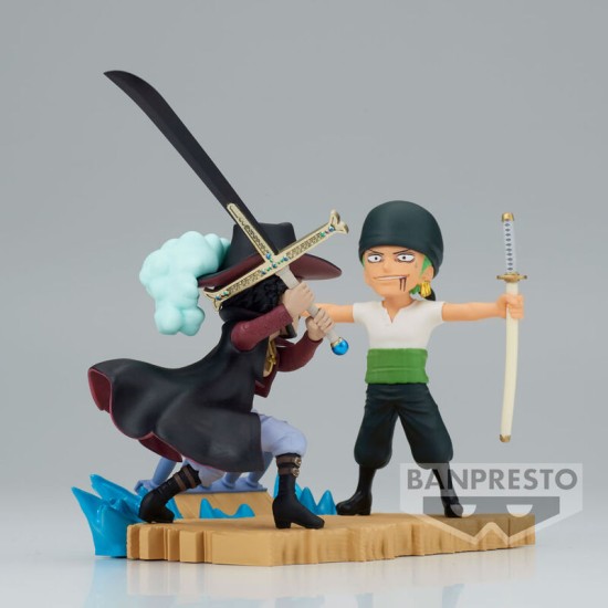 Banpresto One Piece Log Stories Figure 7cm - Roronoa Zoro vs Dracule Mihawk - Plastmasas figūriņa