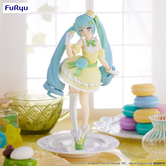 Furyu Hatsune Miku Exceed Creative Sweet Series Ver. Macaron Citron Color Figure 22cm - Hatsune Miku - Plastmasas figūriņa