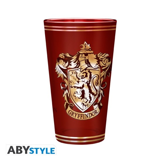 ABYstyle Harry Potter Gift Set Large Glass 400ml / Pin / Notebook - Gryffindor - Komplekts glāze / piespraude / klade