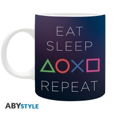 ABYstyle PlayStation Ceramic Mug 320ml - Eat Sleep Repeat - Krūze