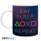 ABYstyle PlayStation Ceramic Mug 320ml - Eat Sleep Repeat - Krūze