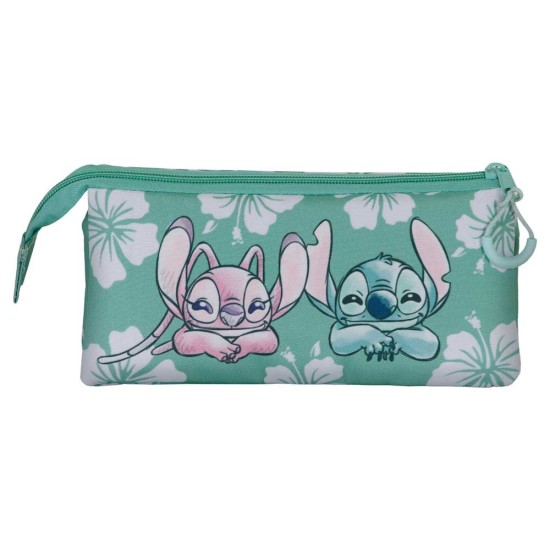 Karactermania Disney Stitch Tropic triple Pencil Case 23 x 10 x 5cm - Penālis ar trīs nodalījumiem