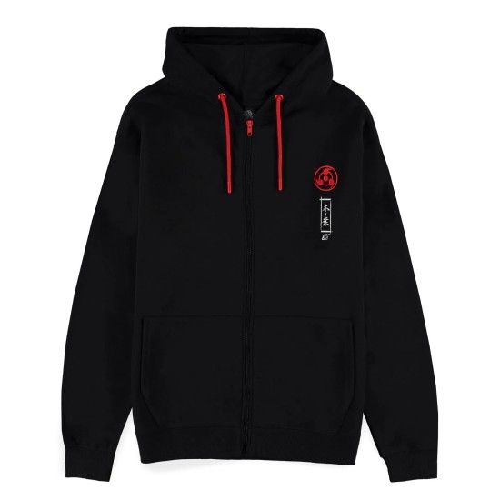 Difuzed Naruto Shippuden Kakashi Line Art Zipper Hoodie - XS izmērs - Vīriešu hūdijs ar ravējslēdzēju un kapuci