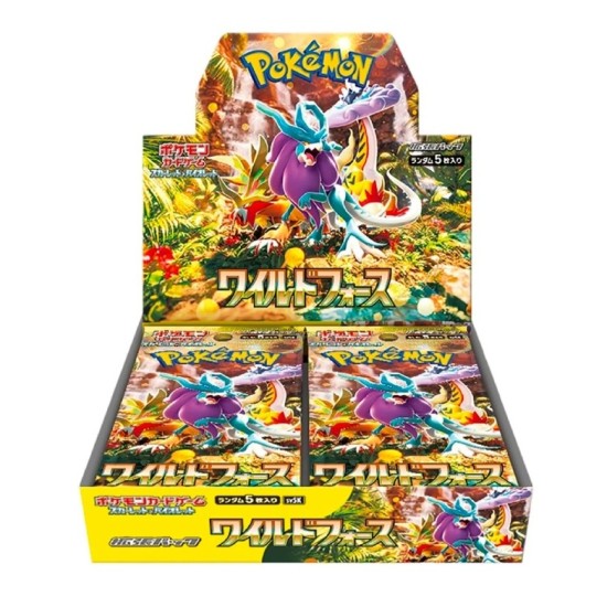 Pokemon Super Card Game TCG Trading Cards - Scarlet & Violet: Expansion Pack: Wild Force Booster Box JP - Kāršu spēle