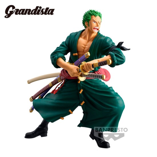 Banpresto One Piece Grandista Figure 22cm - Roronoa Zoro - Plastmasas figūriņa