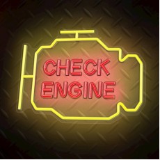 Forever Neolia Decorative Neon Plexi LED Light 40 x 30 x 2 cm (USB Plug) - Check Engine - Декоративная неоновая LED лампа