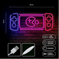 Forever Decorative Neon LED Light 58 x 25 x 2 cm (USB Plug) - Игровая Консоль - Декоративная неоновая LED лампа