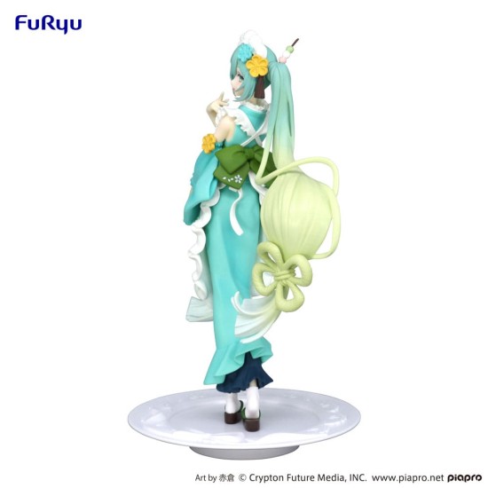 Furyu Hatsune Miku Exceed Creative Series Ver. Matcha Green Tea Parfait Mint Figure 21cm - Hatsune Miku - Plastmasas figūriņa