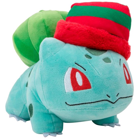 Jazwares Pokemon Plush Toy 20cm - Christmas Bulbasaur - Plīša rotaļlieta