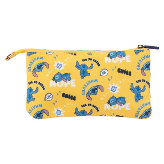 Grupo Erik Disney StitchTropical Triple Pencil Case 22 x 13 x 9cm - Penālis ar trīs nodalījumiem