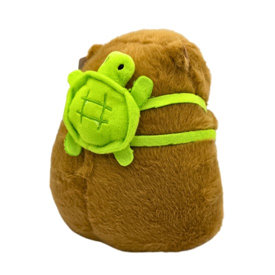 Capybara Assorted Plush Toy 18cm - Zaļa Mugursoma - Plīša rotaļlieta
