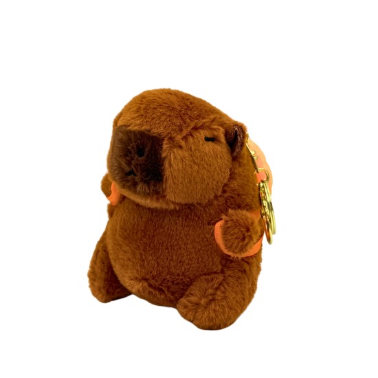 7Toys Capybara Assorted Backpack Plush Keychain 11cm - Apelsīns - Plīša atslēgu piekariņš