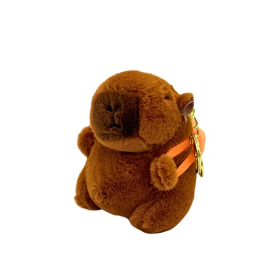 7Toys Capybara Assorted Backpack Plush Keychain 11cm - Burkāns - Plīša atslēgu piekariņš