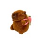 7Toys Capybara Assorted Backpack Plush Keychain 11cm - Ābols - Plīša atslēgu piekariņš