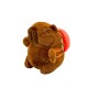 Capybara Assorted Backpack Plush Keychain 11cm - Apelsīns - Plīša atslēgu piekariņš