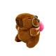 Capybara Assorted Backpack Plush Keychain 11cm - Ābols - Plīša atslēgu piekariņš