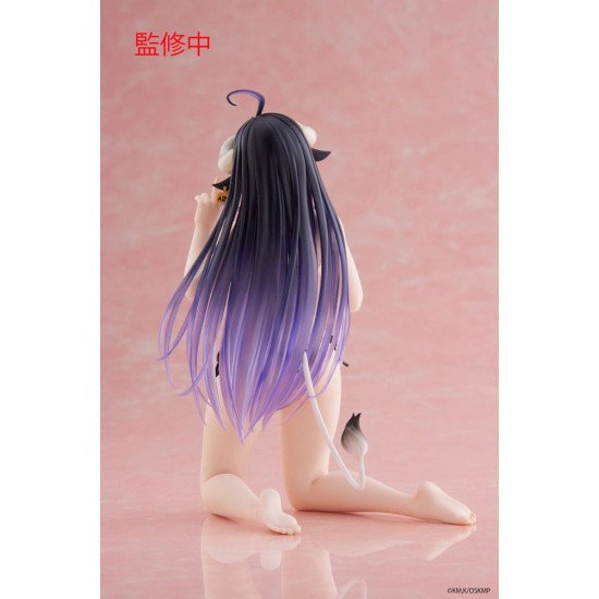 Taito Prize Overlord Desktop Cute Ver. Cow-Print Swimsuit Figure 15cm - Albedo - Plastmasas figūriņa