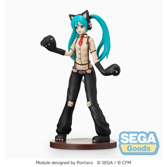 Sega Hatsune Miku Project DIVA Arcade Future Tone SPM Ver. Kitty Cat Figure 23cm - Hatsune Miku - Plastmasas figūriņa