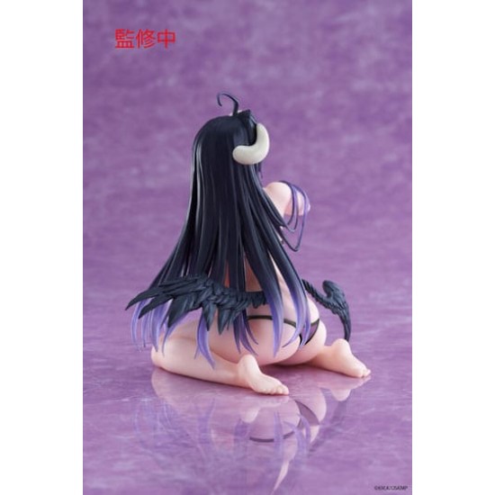 Taito Prize Overlord IV Dekstop Ver. Swimsuit Figure 13cm - Albedo Renewal Edition - Plastmasas figūriņa