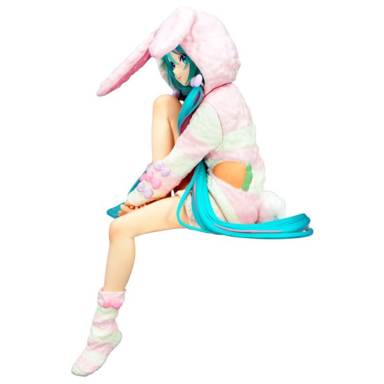 Furyu Hatsune Miku Noodle Stopper Ver. Rabbit Ear Hood Pajama Figure 14cm - Hatsune Miku - Plastmasas figūriņa