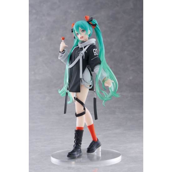 Taito Prize Hatsune Miku Wonderland Ver. Fashion Punk Figure 18cm - Hatsune Miku - Plastmasas figūriņa