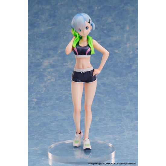Kodakawa Re:Zero Starting Life in another World 1/7 Figure 23cm - Rem Sports Wear - Plastmasas figūriņa