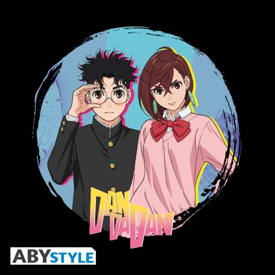 ABYstyle Dandadan Momo & Okarun T-shirt - XL izmērs / Melns - Uniseks kokvilnas T-krekls