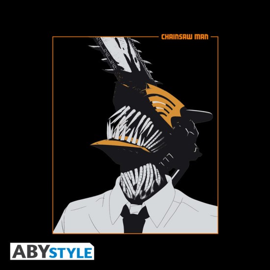 ABYstyle Chainsaw Man T-shirt - S izmērs / Melns - Uniseks kokvilnas T-krekls