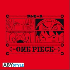 ABYstyle One Piece 4 Emperors T-shirt - L size / Red - Unisex cotton T-shirt