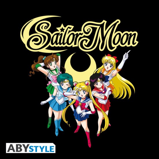 ABYstyle Sailor Moon Sailor Guardians T-shirt - M izmērs / Melns - Uniseks kokvilnas T-krekls