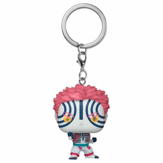 Funko Pocket POP! Demon Slayer Kimetsu no Yaiba Keychain - Yaiba Akaza - Vinila atslēgu piekariņš