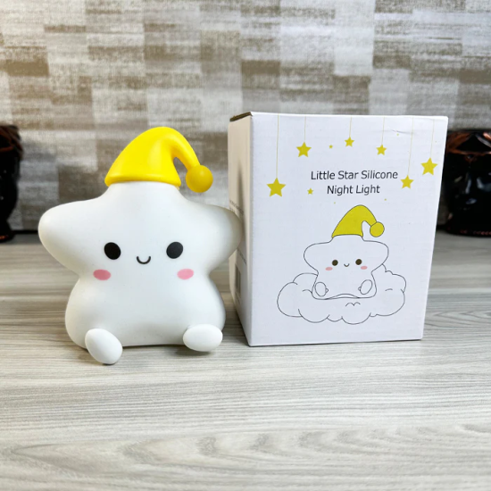 Light Friendly Little Star 3D Silicone LED Night Lamp 14cm - Zvaigznīte - LED lampa