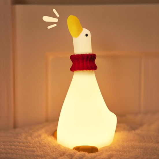Light Friendly Looking Up at The Duck 3D Silicone LED Night Lamp 14cm - Pīle Nindzja - LED lampa