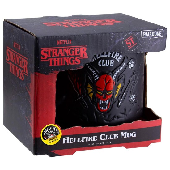 Paladone Stranger Things Ceramic Mug 400ml - Hellfire Club - Krūze