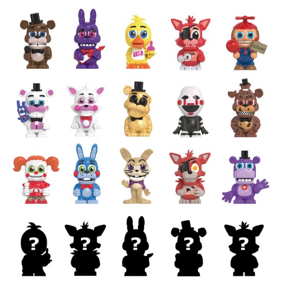 Phatmojo Five Nights at Freddy's Fazs Fizzy Station Blind Box Figures (4.pcs) - Plastmasas figūriņu komplekts ar aksesuāriem