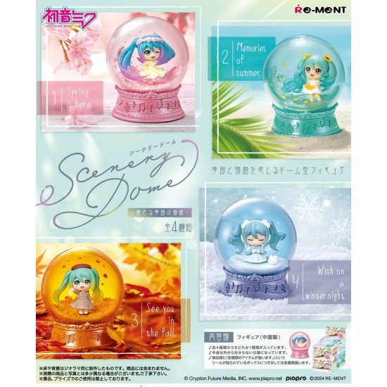 Re-Ment Hatsune Miku Mini Snowglobes Scenery Domes Blind Box Figure - Plastic figure