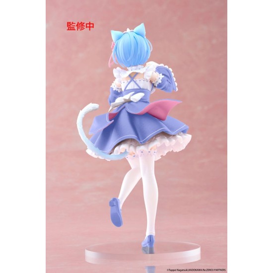 Taito Prize Re:Zero Starting Life in Another World Ver. Renewal Figure 18cm - Rem Cat Maid - Plastic figure