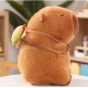 Capybara Plush Toy with Blanket 40cm - Capybara with backpack-burger
