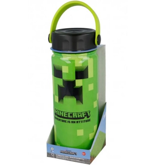 Stor Minecraft Stainless Steel Bottle 530ml - Metāliska pudele