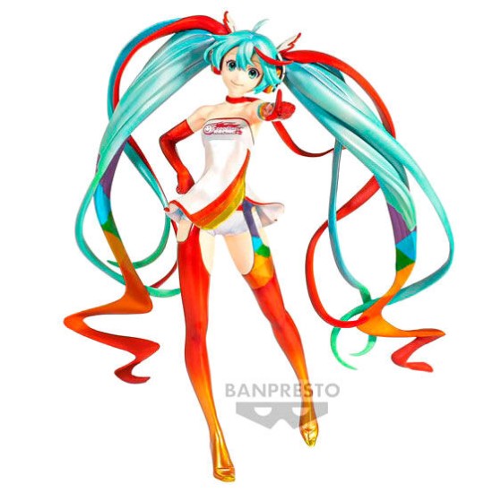 Banpresto Hatsune Miku Racing Chronicle Figure 19cm - Hatsune Miku Racing 2016 - Plastmasas figūriņa