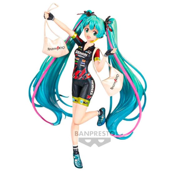 Banpresto Hatsune Miku Racing Chronicle Figure 17cm - Hatsune Miku Racing 2019 - Plastmasas figūriņa