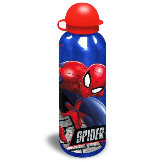 Kids Licensing Marvel Spiderman Assorted Steel Bottle 500ml - Sarkana - Metāliska pudele