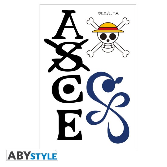 ABYstyle One Piece Tattoos 10 x 15 cm - Tetovējumi