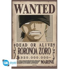 ABYstyle One Piece Poster Maxi 91.5 x 61 cm - Wanted Zoro new