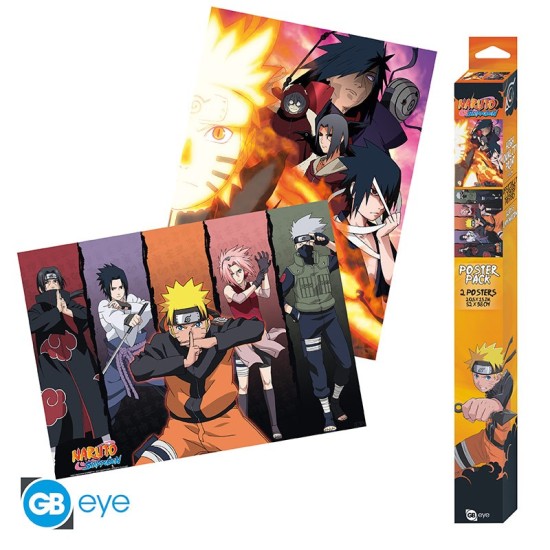 ABYstyle Naruto Shippuden Poster Chibi Set (2 pcs.) 52 x 38 cm - Groups - Divi plakāti