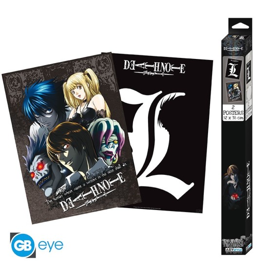 ABYstyle Death Note Poster Chibi Set (2 pcs.) 52 x 38 cm - L & Group - Divi plakāti