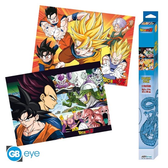 ABYstyle Dragon Ball Z Poster Chibi Set (2 pcs.) 52 x 38 cm - Saiyans - Divi plakāti