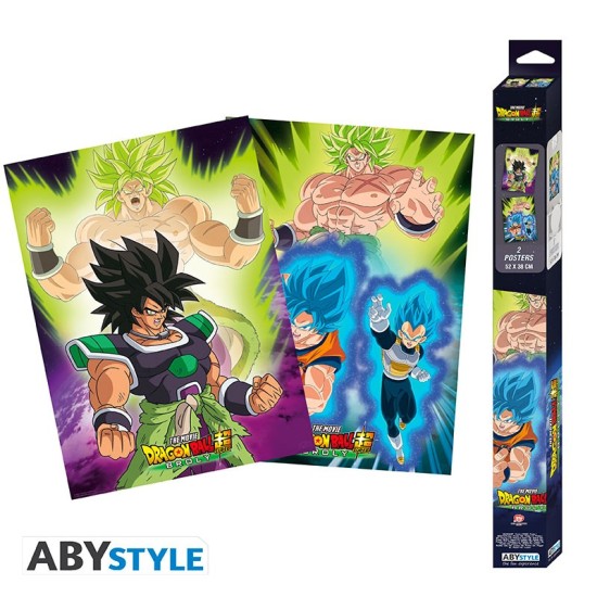 ABYstyle Dragon Ball Broly Poster Chibi Set (2 pcs.) 52 x 38 cm - Broly - Divi plakāti